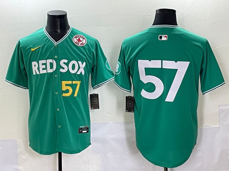 Men 2025 Boston Red Sox #57 No Name Dark Green Joint Name Nike MLB Jersey style 6->boston red sox->MLB Jersey